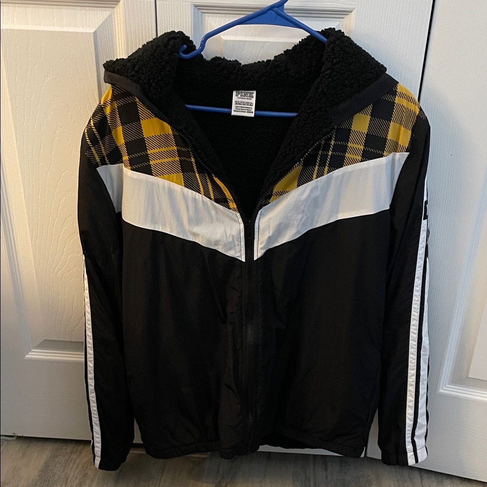 PINK Victoria's Secret Black Fleece Jacket